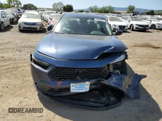 2025 Honda Accord EX-L with VIN 1HGCY2F6XSA007159, listed as a Copart auction lot 52245095 with 2,588 mi miles and Salvage title. Bid and sale history available at DreamBid. Image 5.
