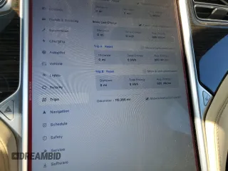 2015 Tesla Model S 85D with VIN 5YJSA1E48FF118749, listed as a Copart auction lot 54516035 with 115,380 mi miles and Salvage Title. Bid and sale history available at carsss.com. Image 9.