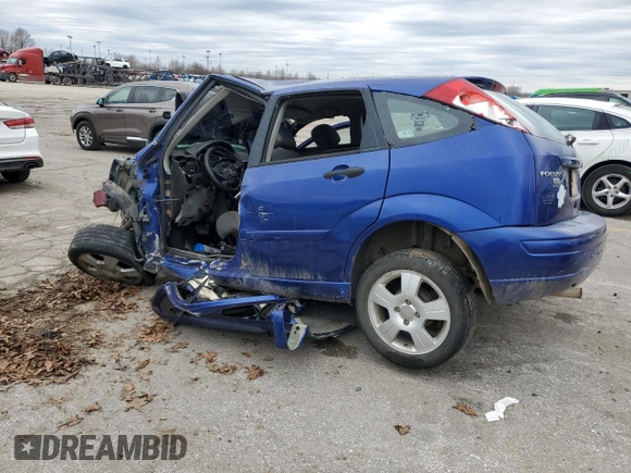 2005 Ford Focus S with VIN 3FAFP37N55R138865, listed as a Copart auction lot 44166835 with Not Provided miles and Salvage Title. Bid and sale history available at carsss.com. Image 2.