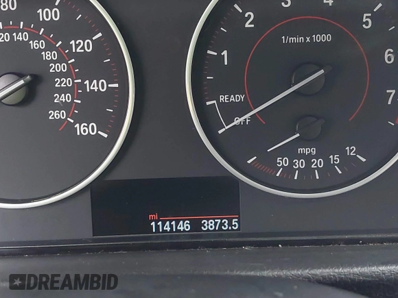 2015 BMW 3 Series 328i with VIN WBA3A5G51FNS83378, listed as a IAAI auction lot 41719392 with 114,146 mi miles. Bid and sale history available at carsss.com. Image 15.
