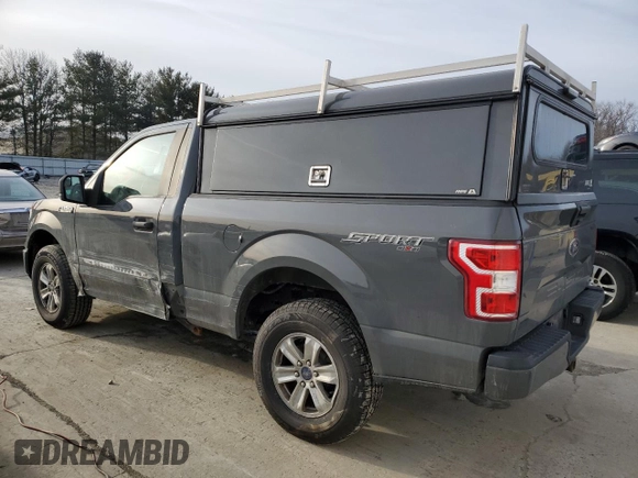 2018 Ford F-150 XL with VIN 1FTMF1EP2JFE34625, listed as a Copart auction lot 45483835 with 193,994 mi miles and Salvage Title. Bid and sale history available at carsss.com. Image 2.