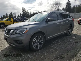 2019 Nissan Pathfinder Platinum with VIN 5N1DR2MM0KC609165, listed as a Copart auction lot 51333475 with 49,471 mi miles and Salvage title. Bid and sale history available at DreamBid. Image 1.