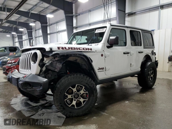 2021 Jeep Wrangler Unlimited Rubicon with VIN 1C4HJXFN2MW562724, listed as a Copart auction lot 50445285 with 73,644 mi miles and Salvage title. Bid and sale history available at DreamBid. Image 1.