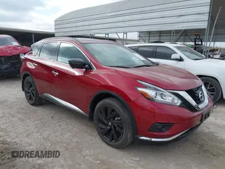 2017 Nissan Murano SV with VIN 5N1AZ2MGXHN156862, listed as a IAAI auction lot 41761375 with 8,430 mi miles. Bid and sale history available at carsss.com. Image 1.