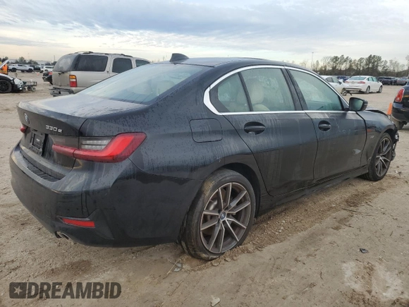 2022 BMW 3 Series 330e with VIN 3MW5P7J06N8C34517, listed as a Copart auction lot 88070475 with 38,126 mi miles and Non Repairable. Bid and sale history available at carsss.com. Image 3.