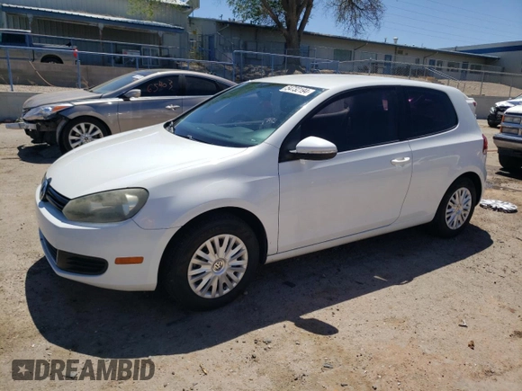 2010 Volkswagen Golf with VIN WVWAB7AJ6AW405034, listed as a Copart auction lot 54732194 with 106,690 mi miles and Salvage title. Bid and sale history available at DreamBid. Image 1.