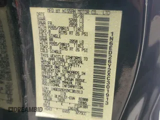 1999 Nissan Frontier XE z VIN 1N6ED26Y2XC301913, wystawiony jako Copart lot #53152165 z przebiegiem 271 272 mil mil oraz Szkoda całkowita • Salvage title. Historia ofert i sprzedaży dostępna na DreamBid. Obrazek 12.