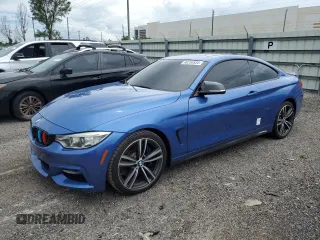 2017 BMW 4 Series 440i with VIN WBA4P1C51HK522059, listed as a Copart auction lot 60255554 with 76,289 mi miles and Salvage Title. Bid and sale history available at carsss.com. Image 1.