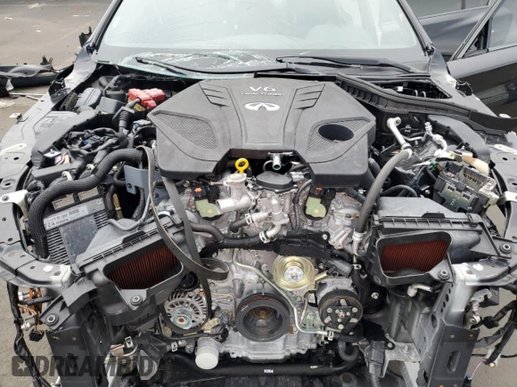 2024 Infiniti Q50 Red Sport 400 with VIN JN1FV7DR7RM680467, listed as a Copart auction lot 86691374 with 51 mi miles and Non repairable. Bid and sale history available at DreamBid. Image 11.