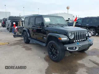 2022 Jeep Wrangler Unlimited Sahara with VIN 1C4JJXP6XNW170245, listed as a IAAI auction lot 41547191 with 43,381 mi miles and . Bid and sale history available at DreamBid. Image 1.