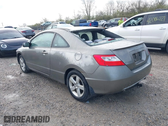 2007 Honda Civic Cpe EX with VIN 2HGFG11847H544833, listed as a IAAI auction lot 42002703 with 191,383 mi miles. Bid and sale history available at carsss.com. Image 3.