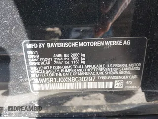 2022 BMW 3 Series 330i z VIN 3MW5R1J0XN8C30297, wystawiony jako IAAI lot #41881552 z przebiegiem 42 005 mil mil oraz . Historia ofert i sprzedaży dostępna na DreamBid. Obrazek 9.