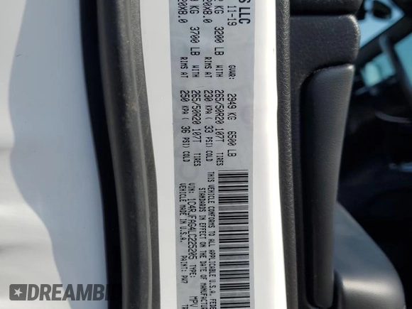 2020 Jeep Grand Cherokee Laredo E with VIN 1C4RJFAG4LC225205, listed as a Copart auction lot 55650525 with 93,459 mi miles and Salvage title. Bid and sale history available at DreamBid. Image 13.