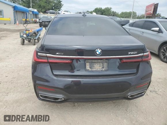 2020 BMW 7 Series 750i xDrive with VIN WBA7U2C04LGJ59672, listed as a Copart auction lot 60959675 with Not provided miles and Salvage title. Bid and sale history available at DreamBid. Image 6.