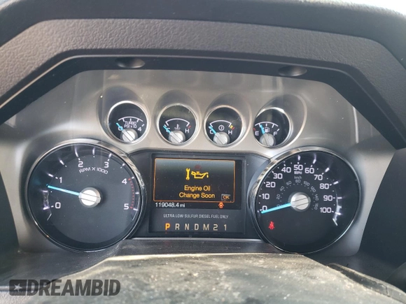2013 Ford F-250 XL with VIN 1FT7W2BT9DEB69071, listed as a Copart auction lot 62896665 with 119,048 mi miles and Salvage title. Bid and sale history available at DreamBid. Image 9.