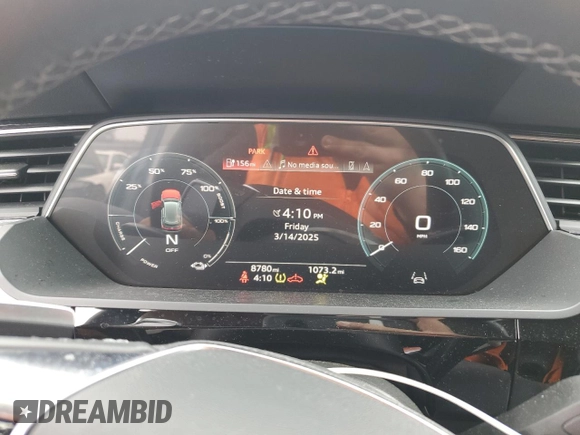 2023 Audi e-tron Premium Plus with VIN WA1LAAGE4PB024702, listed as a Copart auction lot 49175705 with 8,780 mi miles and Salvage title. Bid and sale history available at DreamBid. Image 9.