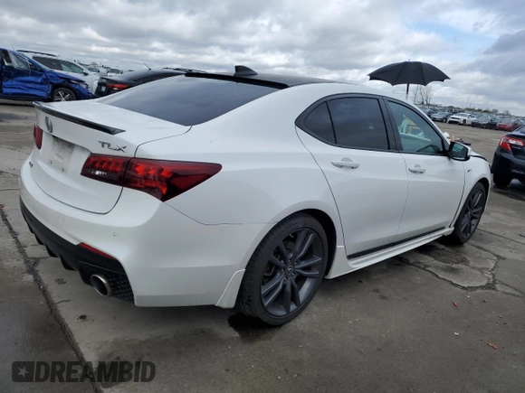 2019 Acura TLX w/A-Spec Pkg with VIN 19UUB1F62KA006023, listed as a Copart auction lot 48974335 with 65,111 mi miles and Salvage Title. Bid and sale history available at carsss.com. Image 3.