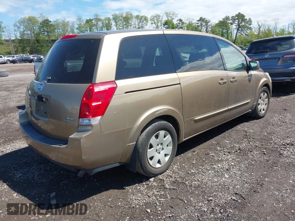 2004 Nissan Quest SE z VIN 5N1BV28U84N306185, wystawiony jako IAAI lot #42200666 z przebiegiem 105 000 mil mil oraz . Historia ofert i sprzedaży dostępna na DreamBid. Obrazek 4.