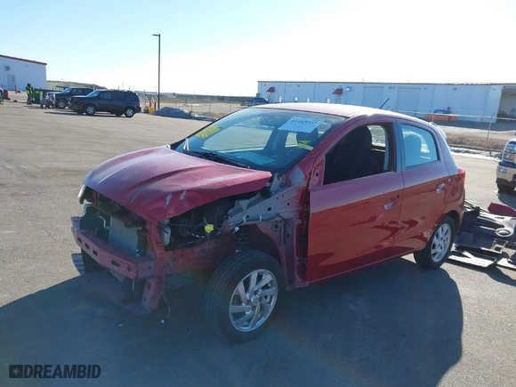 2017 Mitsubishi Mirage SE with VIN ML32A4HJ0HH012563, listed as a IAAI auction lot 41465955 with 72,771 mi miles. Bid and sale history available at carsss.com. Image 2.