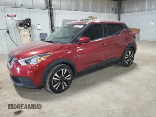 2019 Nissan Kicks SV with VIN 3N1CP5CU9KL528827, listed as a Copart auction lot 43068765 with 110,100 mi miles and Salvage Title. Bid and sale history available at carsss.com. Image 1.