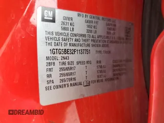 2015 GMC Canyon 2WD SLE with VIN 1GTG5BE32F1137751, listed as a Copart auction lot 86610814 with 163,444 mi miles and Salvage Title. Bid and sale history available at carsss.com. Image 12.