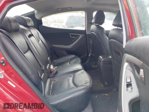 2012 Hyundai Elantra Limited with VIN KMHDH4AE6CU368302, listed as a IAAI auction lot 41867352 with 114,548 mi miles. Bid and sale history available at carsss.com. Image 8.