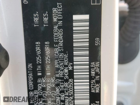 2020 Lexus NX 300h with VIN JTJGJRDZ9L5003508, listed as a Copart auction lot 56998115 with 49,174 mi miles and Salvage title. Bid and sale history available at DreamBid. Image 14.