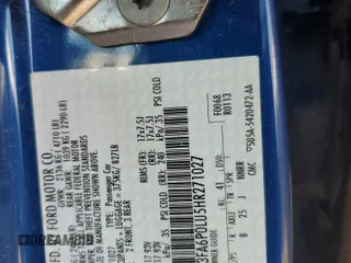 2017 Ford Fusion Hybrid SE with VIN 3FA6P0LU5HR271027, listed as a Copart auction lot 60282535 with 125,247 mi miles and Salvage title. Bid and sale history available at DreamBid. Image 12.
