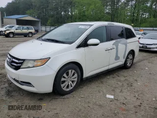 2014 Honda Odyssey EX-L with VIN 5FNRL5H63EB079306, listed as a Copart auction lot 57170635 with 256,140 mi miles and Clean title. Bid and sale history available at DreamBid. Image 1.