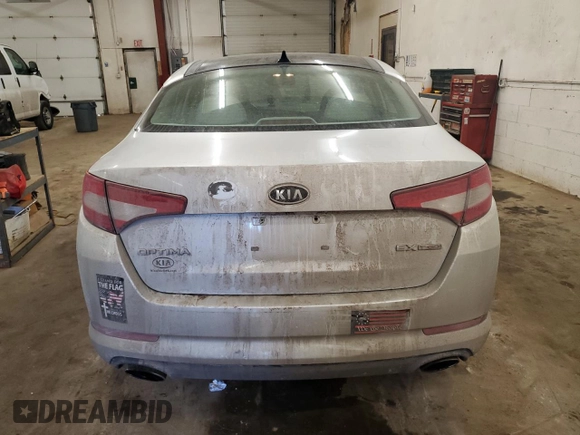 2012 Kia Optima EX with VIN 5XXGN4A67CG061858, listed as a Copart auction lot 43562795 with 168,789 mi miles and Salvage Title. Bid and sale history available at carsss.com. Image 6.