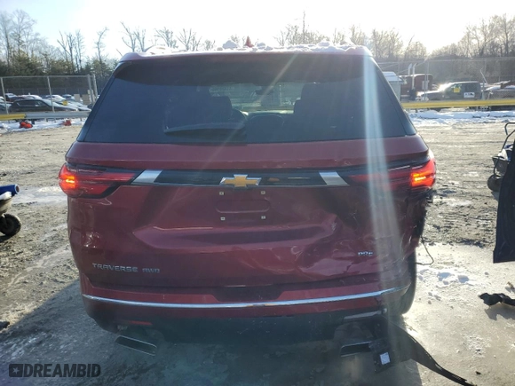 2023 Chevrolet Traverse Premier with VIN 1GNEVKKW0PJ215006, listed as a Copart auction lot 41420165 with 23,454 mi miles and Salvage Title. Bid and sale history available at carsss.com. Image 6.