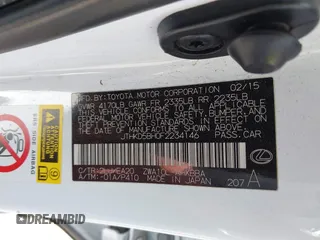 2015 Lexus CT 200h with VIN JTHKD5BH0F2234146, listed as a IAAI auction lot 42583102 with Not provided miles and . Bid and sale history available at DreamBid. Image 9.