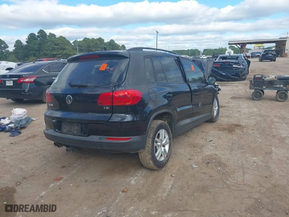 2017 Volkswagen Tiguan S with VIN WVGAV7AX2HK000412, listed as a IAAI auction lot 37802974 with 1 mi miles. Bid and sale history available at carsss.com. Image 4.