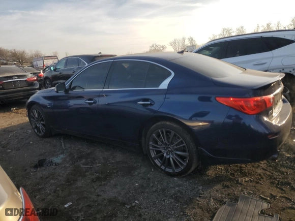 2016 Infiniti Q50 3.0t Red Sport 400 with VIN JN1FV7ARXGM450567, listed as a Copart auction lot 85932924 with 80,925 mi miles and Salvage Title. Bid and sale history available at carsss.com. Image 2.
