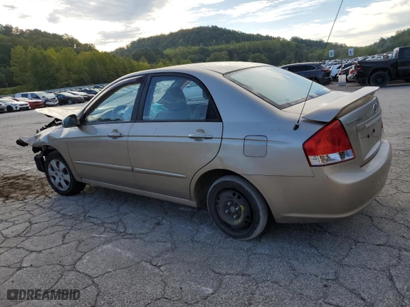 2009 Kia Spectra EX with VIN KNAFE222095618177, listed as a Copart auction lot 71357534 with 132,655 mi miles and Salvage Title. Bid and sale history available at carsss.com. Image 2.