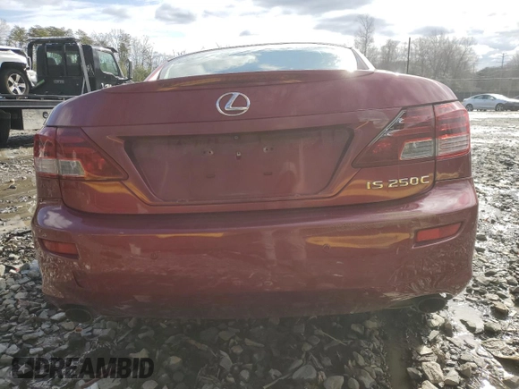 2011 Lexus IS 250 C with VIN JTHFF2C28B2515559, listed as a Copart auction lot 47809825 with 151,037 mi miles and Salvage title. Bid and sale history available at DreamBid. Image 6.