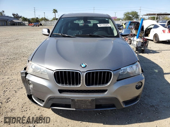 2013 BMW X3 xDrive28i with VIN 5UXWX9C56D0A11027, listed as a Copart auction lot 52176525 with 215,712 mi miles and Clean Title. Bid and sale history available at carsss.com. Image 5.