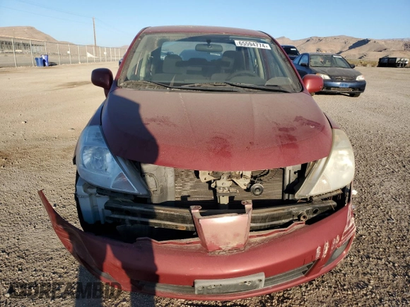 2009 Nissan Versa 1.8 S with VIN 3N1BC11E39L363606, listed as a Copart auction lot 65594774 with 110,191 mi miles and Salvage Title. Bid and sale history available at carsss.com. Image 5.