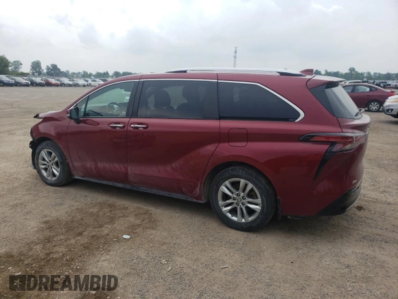 2022 Toyota Sienna LE with VIN 5TDGSKFC0NS067689, listed as a Copart auction lot 63850155 with 75,852 mi miles and Salvage title. Bid and sale history available at DreamBid. Image 2.