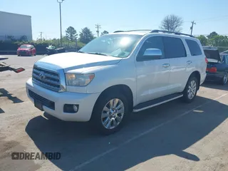 2008 Toyota Sequoia Platinum with VIN 5TDBY67A18S020320, listed as a IAAI auction lot 41918310 with 290,854 mi miles. Bid and sale history available at carsss.com. Image 2.