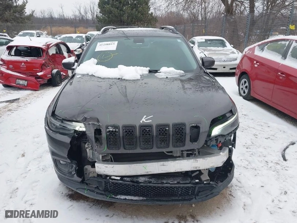 2019 Jeep Cherokee Latitude Plus with VIN 1C4PJMLB0KD453921, listed as a IAAI auction lot 41298815 with 118,879 mi miles. Bid and sale history available at carsss.com. Image 12.