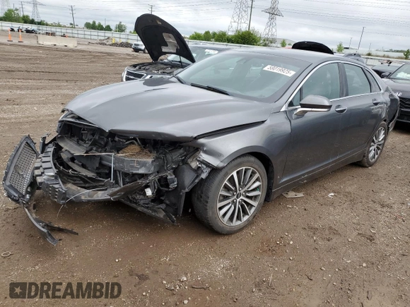 2017 Lincoln MKZ Select with VIN 3LN6L5C99HR653314, listed as a Copart auction lot 58019925 with 25,557 mi miles and Salvage title. Bid and sale history available at DreamBid. Image 1.