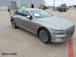 2023 Genesis Electrified G80 with VIN KMTGE4S1XPU006759, listed as a IAAI auction lot 37967251 with 3,047 mi miles. Bid and sale history available at carsss.com. Image 1.