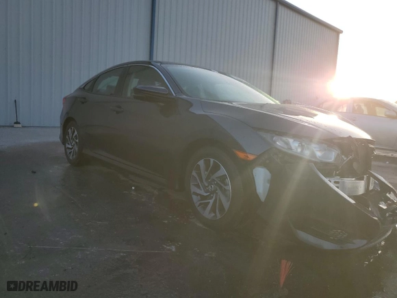 2017 Honda Civic Sedan EX with VIN 19XFC2F73HE073609, listed as a Copart auction lot 51757775 with 55,946 mi miles and Salvage Title. Bid and sale history available at carsss.com. Image 4.