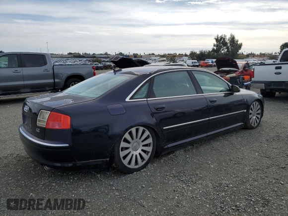 2004 Audi A8 L with VIN WAUML44E74N021729, listed as a Copart auction lot 78591314 with Not Provided miles and Clean Title. Bid and sale history available at carsss.com. Image 3.