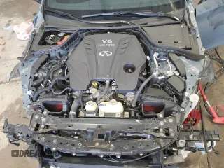 2021 Infiniti Q50 Red Sport 400 with VIN JN1FV7DR4MM880053, listed as a Copart auction lot 50121485 with 39,037 mi miles and Non repairable. Bid and sale history available at DreamBid. Image 11.
