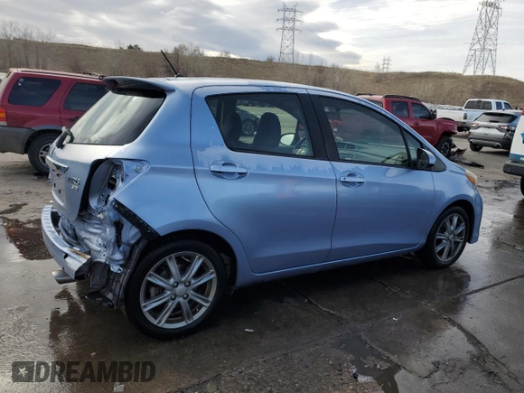 2013 Toyota Yaris L with VIN JTDKTUD30DD563690, listed as a Copart auction lot 50710715 with 98,331 mi miles and Salvage Title. Bid and sale history available at DreamBid. Image 3.