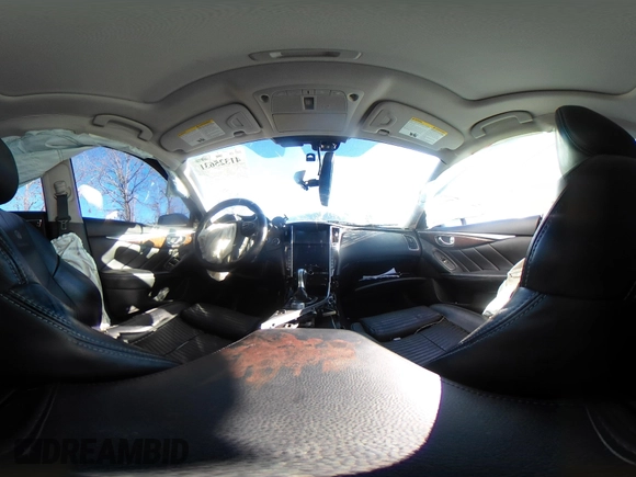 2014 Infiniti Q50 with VIN JN1BV7APXEM692303, listed as a IAAI auction lot 41325631 with 115,803 mi miles. Bid and sale history available at carsss.com. Image 18.