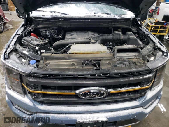 2023 Ford F-150 XL with VIN 1FTEW1E88PFB86418, listed as a Copart auction lot 41494455 with 37,292 mi miles and Salvage title. Bid and sale history available at DreamBid. Image 11.