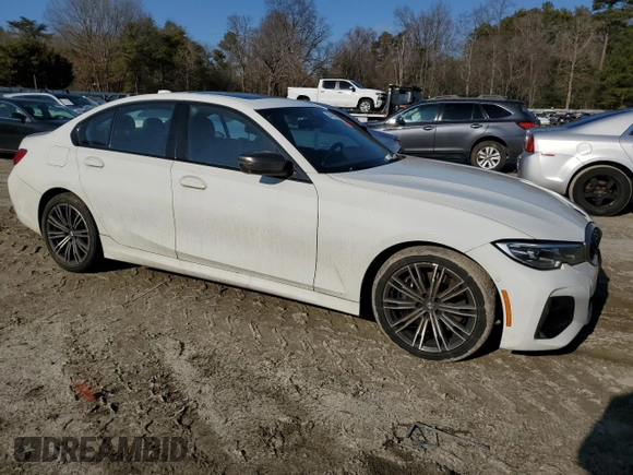 2020 BMW 3 Series M340i xDrive with VIN WBA5U9C03LA380179, listed as a Copart auction lot 44415265 with 66,172 mi miles and Salvage Title. Bid and sale history available at DreamBid. Image 4.
